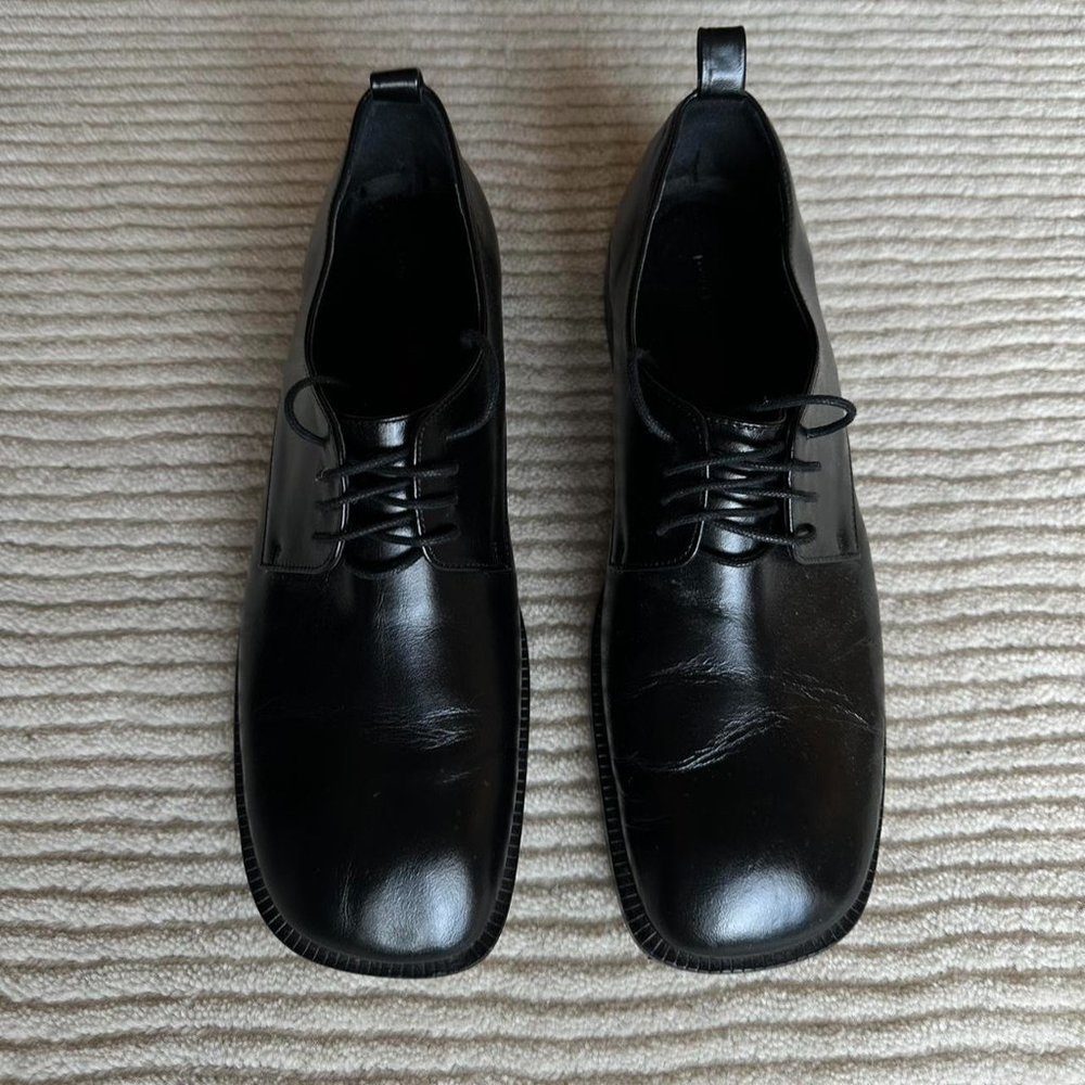 Low Classic Black Leather Oxford Shoes size 39